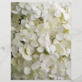 Menu Mariage à fleurs d'Hydrangea blanc (Dos)