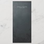 Menu mariage à fleurs métalliques (Dos)