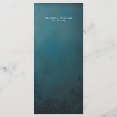 Menu mariage à fleurs métalliques (Dos)