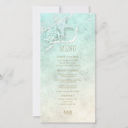 Menu Mariage à la mousse de mer ID837 (Devant)