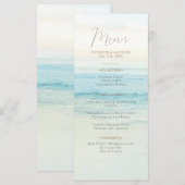 Menu Mariage à la plage au coucher du soleil | Mariage  (Devant / Derrière)