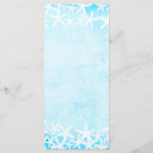 Menu Mariage à la plage Tropical bleu de Starfish (Dos)