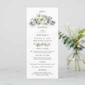 Menu Mariage à la verdure et à l'eucalyptus (Debout devant)