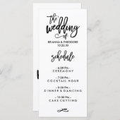Menu Mariage à main chic (Devant / Derrière)