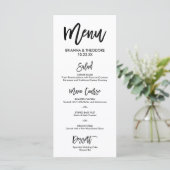 Menu Mariage à main chic (Debout devant)