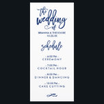 Menu Mariage à main chic bleu marine<br><div class="desc">Achetez notre boutique en ligne pour voir plus de pièces dans ce design!</div>