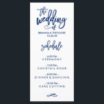 Menu Mariage à main chic bleu marine<br><div class="desc">Achetez notre boutique en ligne pour voir plus de pièces dans ce design!</div>