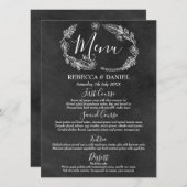 Menu Mariage à main de tableau de bord de la Garlande f (Devant / Derrière)