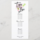 Menu Mariage à s'y méprendre d'amour (Devant)
