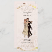 Menu Mariage à thème des années 1920 (Devant / Derrière)
