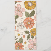 Menu Mariage à thème des années 70 Super rétros (Dos)