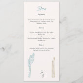 Menu mariage à thème du désert cactus (Devant)