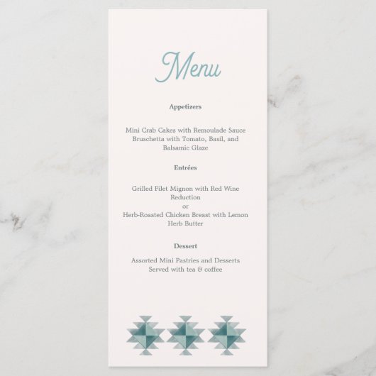 Menu mariage à thème du sud-ouest (Devant)