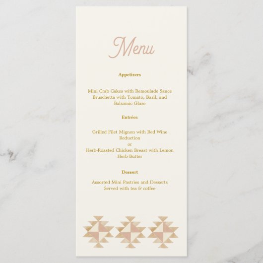 Menu mariage à thème du sud-ouest (Devant)