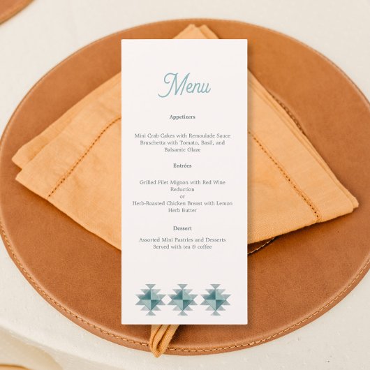 Menu mariage à thème du sud-ouest