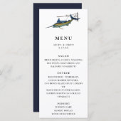 Menu Mariage à thème nautique Marlin (Devant / Derrière)