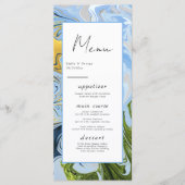 Menu Mariage Abstrait minimal coloré moderne (Devant)