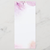 Menu Mariage Abstrait moderne sur la plage (Dos)