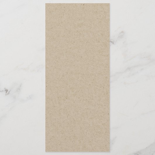 MENU MARIAGE ABSTRAIT MODERNE TERRACOTTA RED KRAFT (Dos)