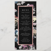 Menu Mariage abstrait noir classique moderne (Devant)