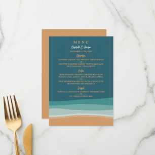 Menu Mariage Abstrait Ocean Beach