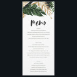 Menu Mariage abstrait tropical moderne peint<br><div class="desc">Menu abstrait tropical moderne mariage peint. Fait partie d'une suite mariage de coordination.</div>