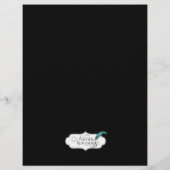 Menu Mariage Accent de défilement noir et or (Dos)