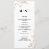 Menu Mariage Agate de marbre | Rose et or (Devant)