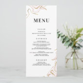 Menu Mariage Agate de marbre | Rose et or (Debout devant)