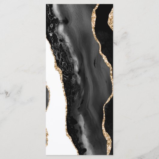 Menu Mariage agate élégant (Dos)