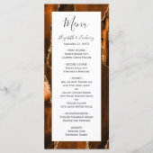 Menu Mariage Agate Or Jaune Brûlé (Devant)