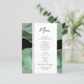 Menu Mariage Agate Vert Sage (Debout devant)