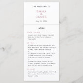 Menu Mariage Ampersand Mauve | Code QR | Élégant (Devant)