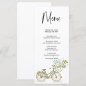 Menu Mariage, Anniversaire ou Evénement à Vélo (Devant / Derrière)