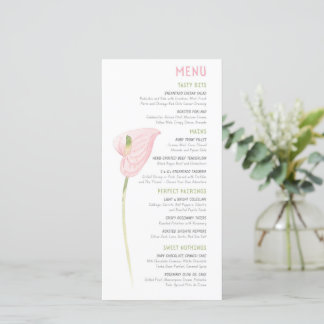 Menu Mariage Anthurium
