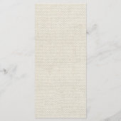 Menu Mariage Antique Dentelle Lin Blanc Classique Joli (Dos)