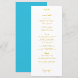 Menu Mariage Aqua Or
