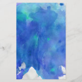 Menu Mariage Aquarelle bleue (Dos)