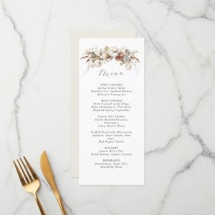 menu mariage aquarelle coton doux et eucalyptus