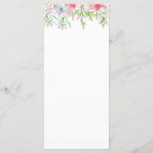 Menu Mariage Aquarelle Lilies (Dos)