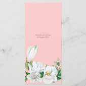Menu Mariage Aquarelle Magnolia Blush (Dos)