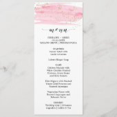 Menu Mariage Aquarelle Rose Blush & Gold Sparkt (Devant)