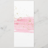 Menu Mariage Aquarelle Rose Blush & Gold Sparkt (Dos)