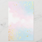 Menu Mariage Aquarelles Turquoises rose budget (Dos)