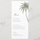 Menu Mariage Arbre Palmier Vintage (Devant)
