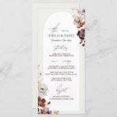 Menu Mariage Arc Anémonique Automne (Devant / Derrière)