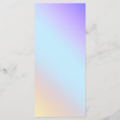 Menu Mariage arc-en-ciel Pastel Diagonal Ombre (Dos)