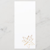 Menu Mariage Arête Feuille d'érable d'automne (Dos)