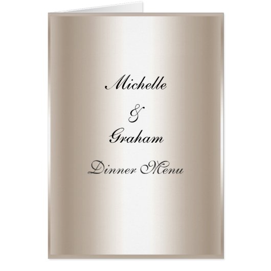 Menu mariage Argent (Devant)