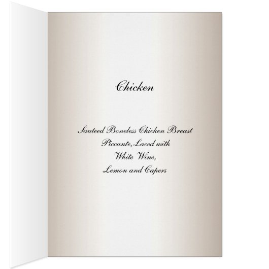 Menu mariage Argent (Intérieur (Droit))